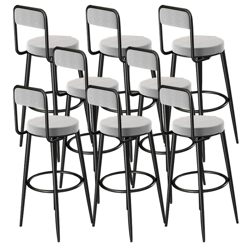 Metal Barstools Glam Armless Bar Stools With Black Metal Legs