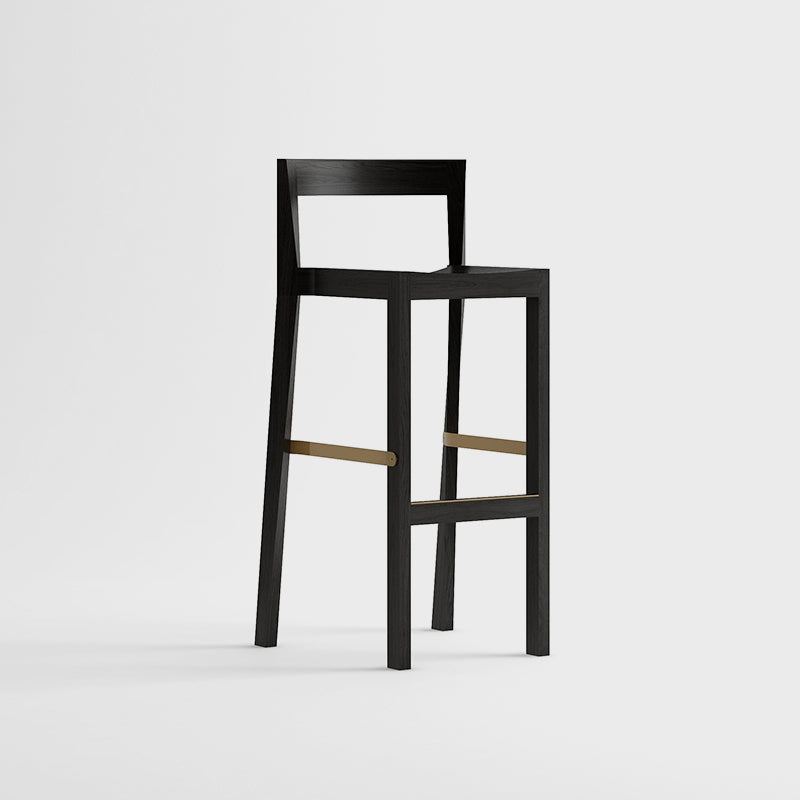 Solid Wood Bar Stools Designer Style Stackable Bar Stool with Backrest