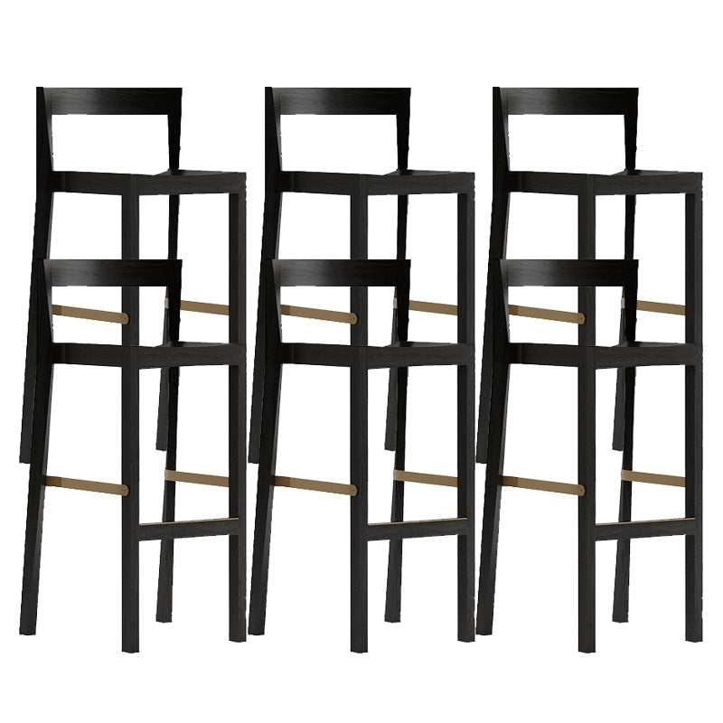 Solid Wood Bar Stools Designer Style Stackable Bar Stool with Backrest