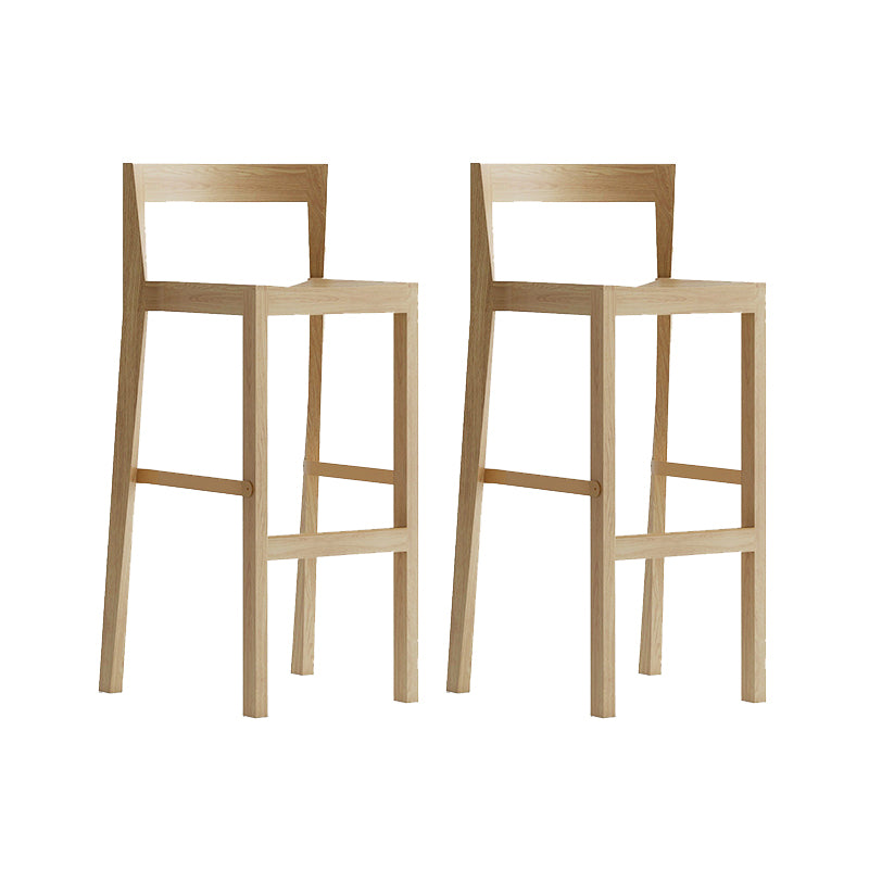 Solid Wood Bar Stools Designer Style Stackable Bar Stool with Backrest