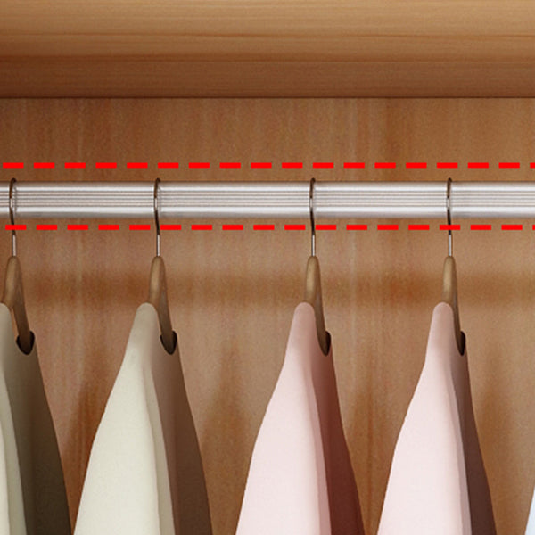 Freestanding Wood Frame Wardrobe Armoire Contemporary Multifunctional Wardrobe