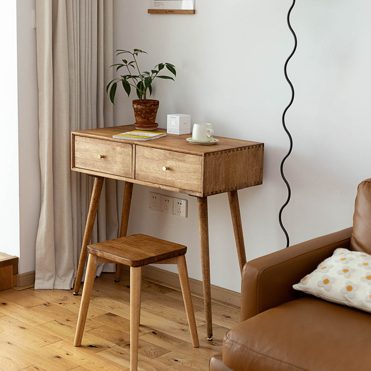 Contemporary Solid Wood Make-up Vanity Home Vanity Desk with Mirror
