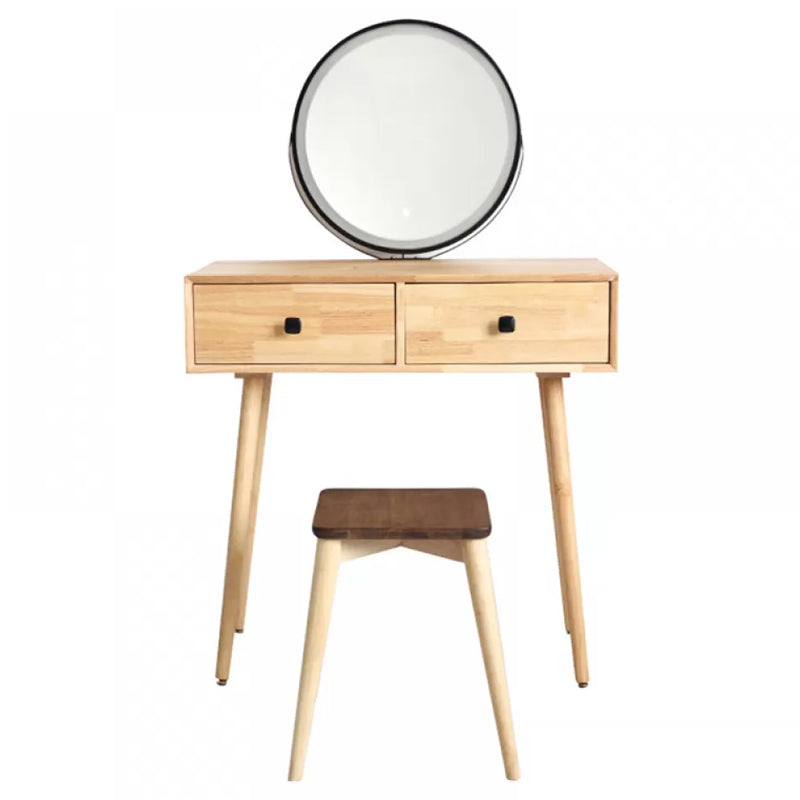 Contemporary Solid Wood Make-up Vanity Home Vanity Desk with Mirror