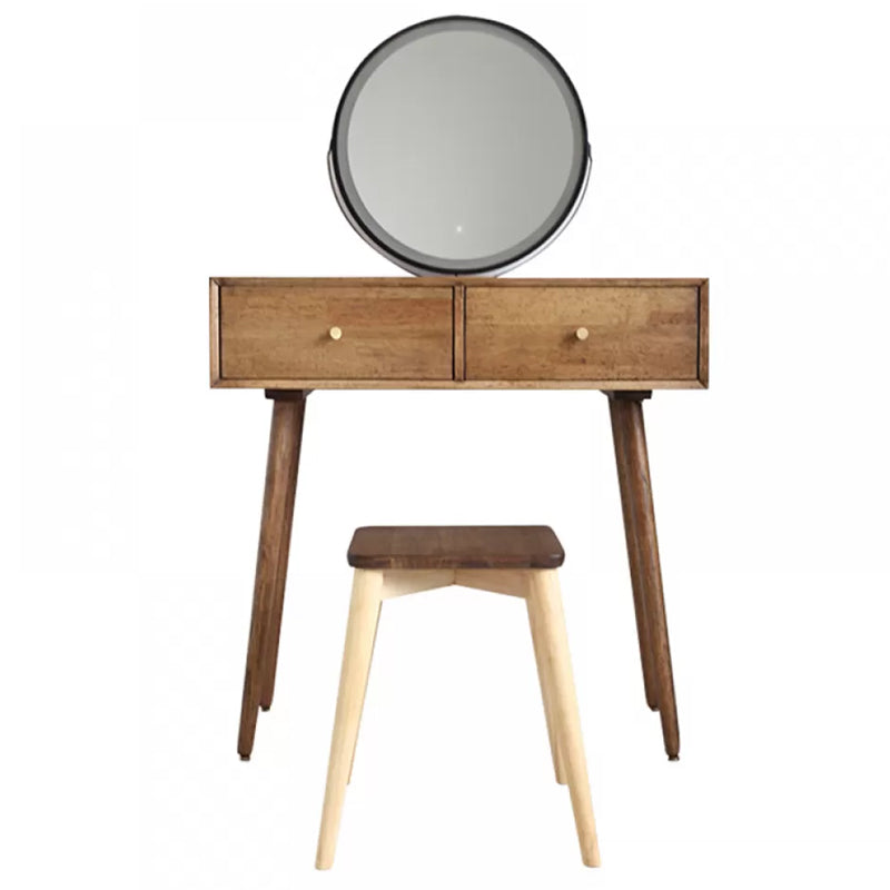 Contemporary Solid Wood Make-up Vanity Home Vanity Desk with Mirror