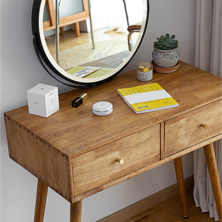 Contemporary Solid Wood Make-up Vanity Home Vanity Desk with Mirror