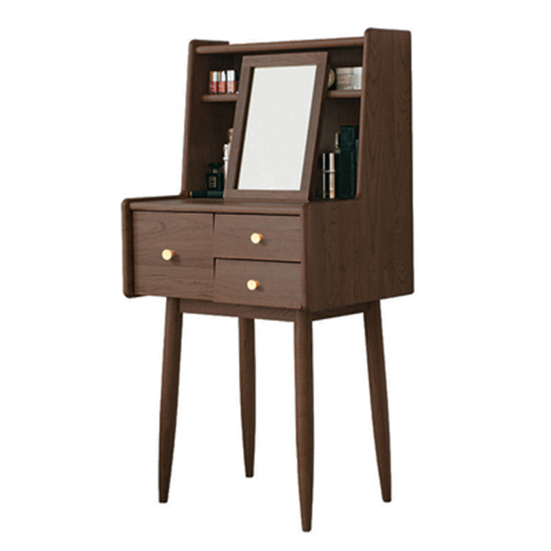 48.03" Height Wood Vanity Makeup Table Vanity Stool with Drawer for Bedroom