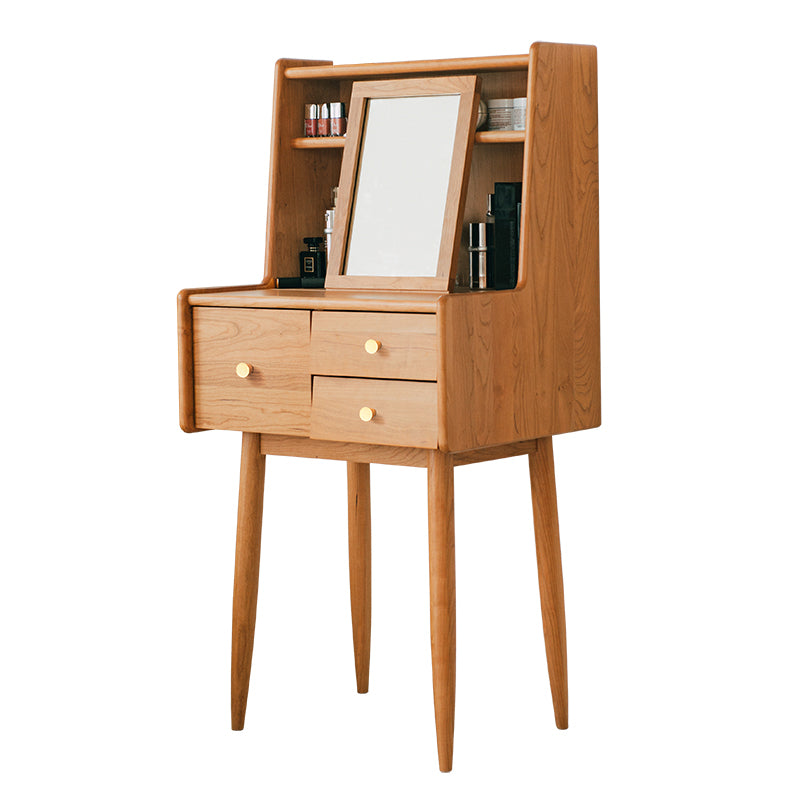 48.03" Height Wood Vanity Makeup Table Vanity Stool with Drawer for Bedroom