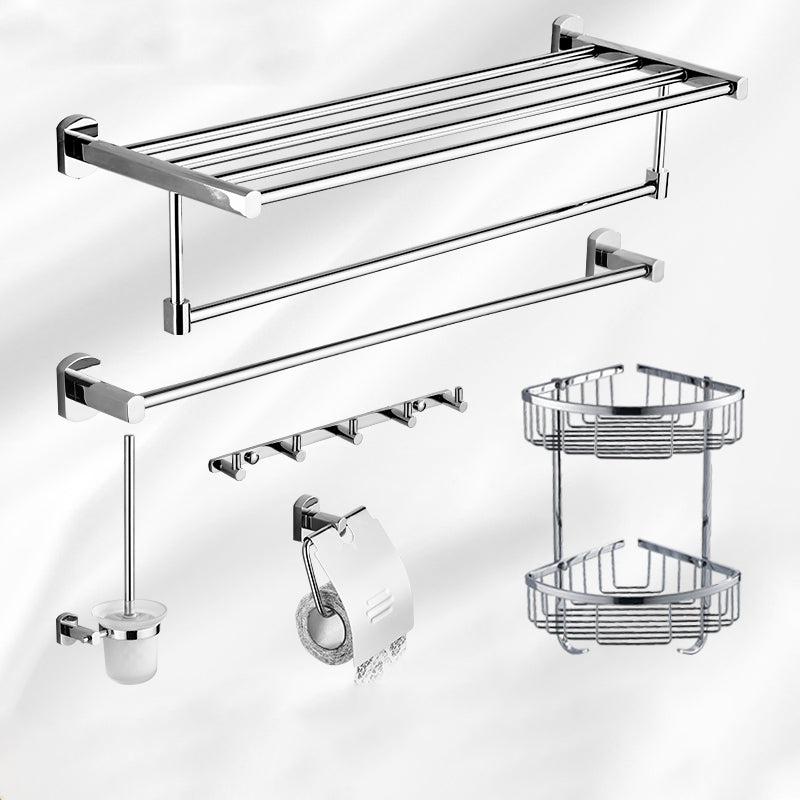 Modern Bath Hardware Set Stainless Steel Bath Shelf Towel Bar Bathroom Accessory Kit