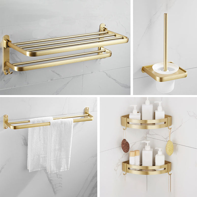 Modern Gold Bathroom Accessory Kit Towel Bar Bath Shelf Bath Hardware Set