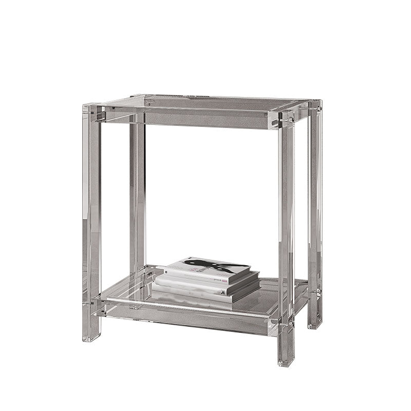 Contemporary Open Back Standard Bookshelf Acrylic Bookcase with Shelves