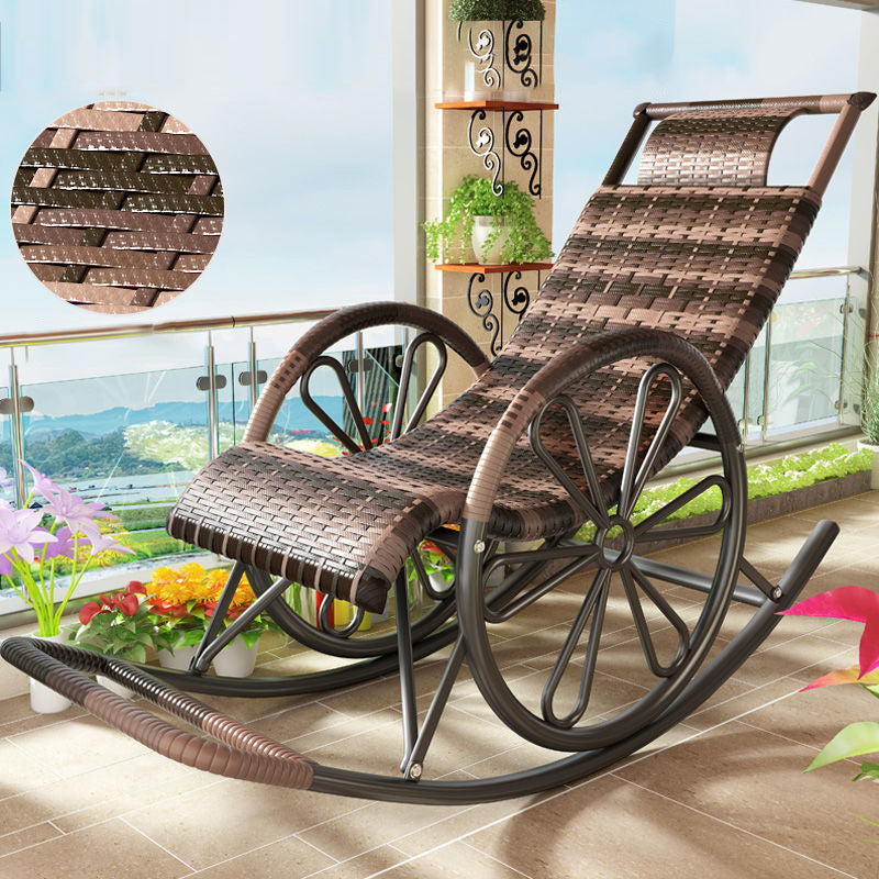 Single Leisure Chaise Lounge Sofa Chair Iron Base Rocking Chair for Living Room