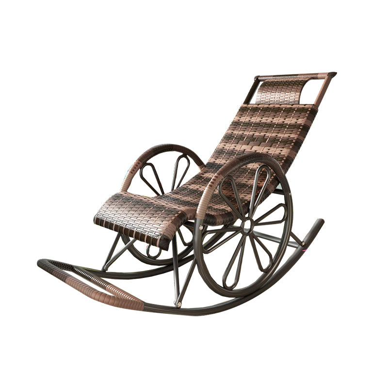 Single Leisure Chaise Lounge Sofa Chair Iron Base Rocking Chair for Living Room