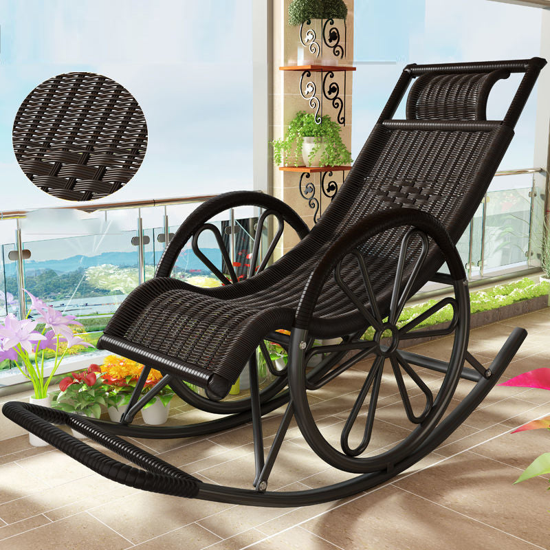 Single Leisure Chaise Lounge Sofa Chair Iron Base Rocking Chair for Living Room