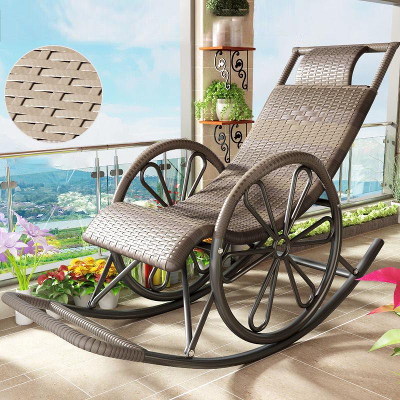 Single Leisure Chaise Lounge Sofa Chair Iron Base Rocking Chair for Living Room