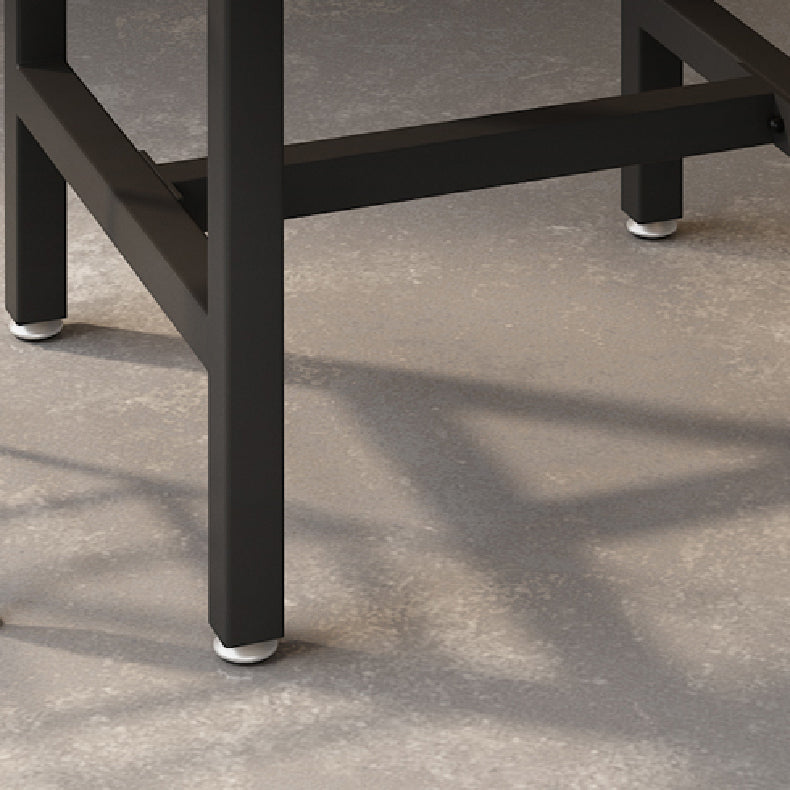 Industrial Indoor Bar Dining Table Square Metal and Wood Bar Table