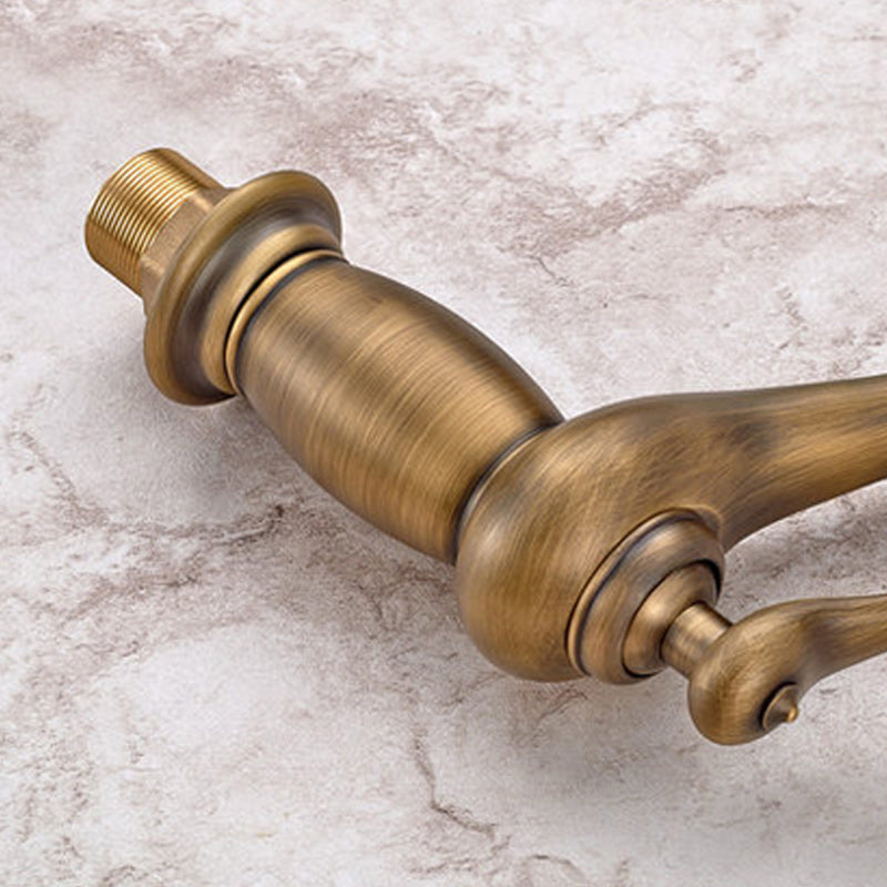 Vintage Classic Vessel Faucet Lever Handle Low Arc Vessel Sink Bathroom Faucet