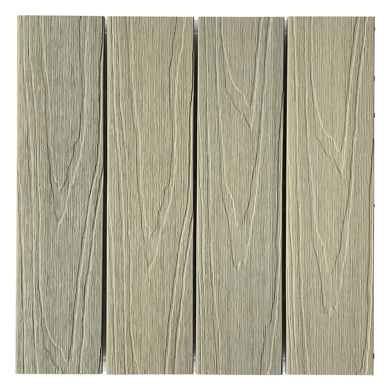 Engineered Square Flooring Tiles Water Resistant Interlocking for Patio Garden