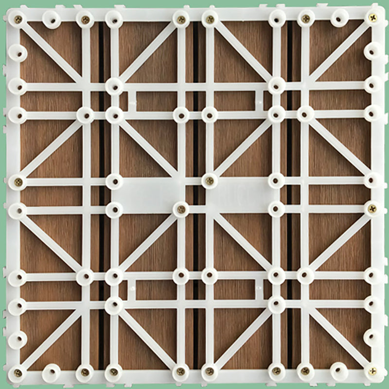 Engineered Square Flooring Tiles Water Resistant Interlocking for Patio Garden