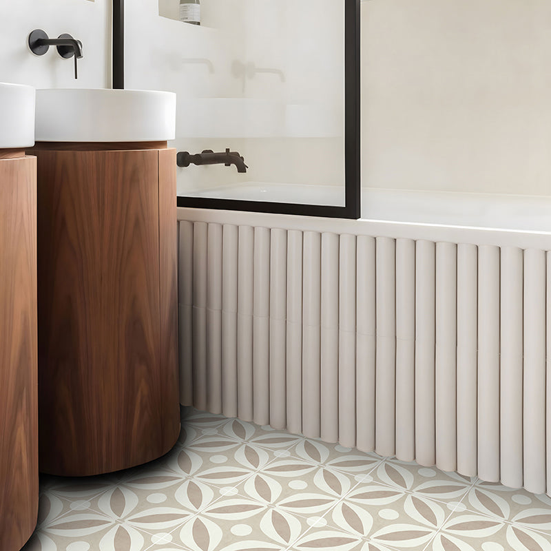 Square Stain Resistant Peel & Stick Tile with Pattern Single Tile for Backsplash Wall