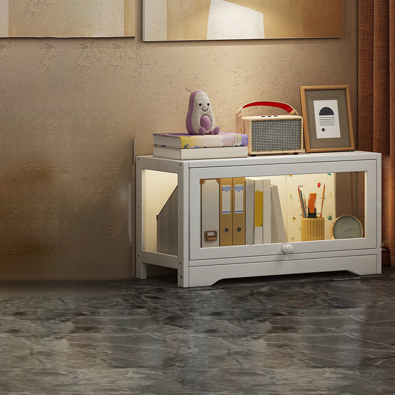 White Bamboo Standard Kids Bookcase Scandinavian Freestanding Bookcase