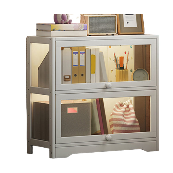 White Bamboo Standard Kids Bookcase Scandinavian Freestanding Bookcase