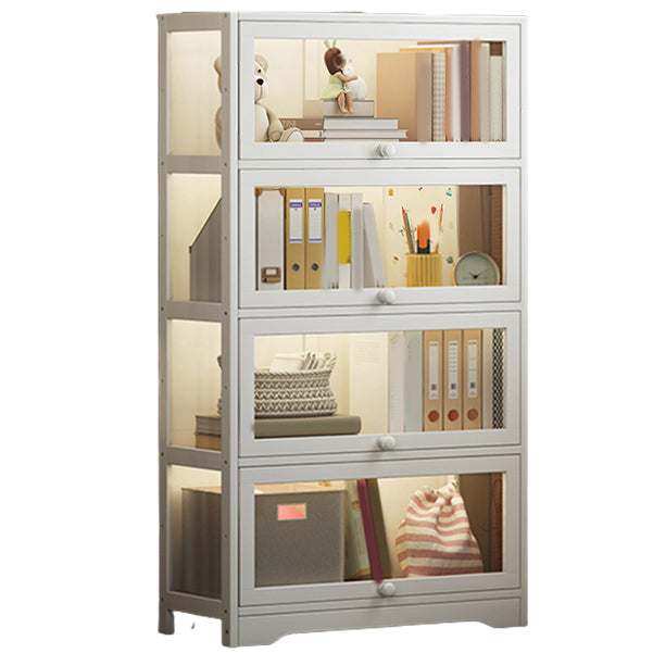 White Bamboo Standard Kids Bookcase Scandinavian Freestanding Bookcase