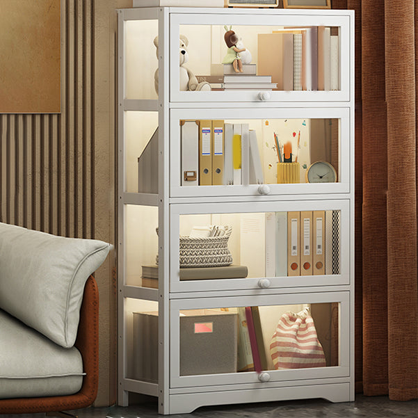 White Bamboo Standard Kids Bookcase Scandinavian Freestanding Bookcase