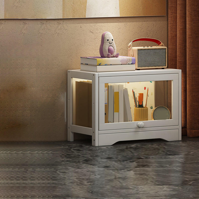 White Bamboo Standard Kids Bookcase Scandinavian Freestanding Bookcase