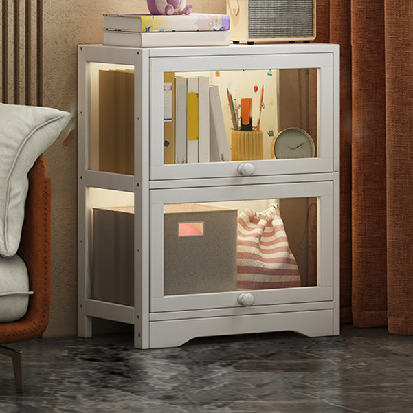 White Bamboo Standard Kids Bookcase Scandinavian Freestanding Bookcase