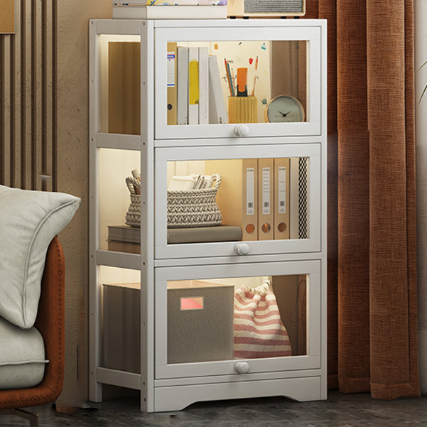 White Bamboo Standard Kids Bookcase Scandinavian Freestanding Bookcase