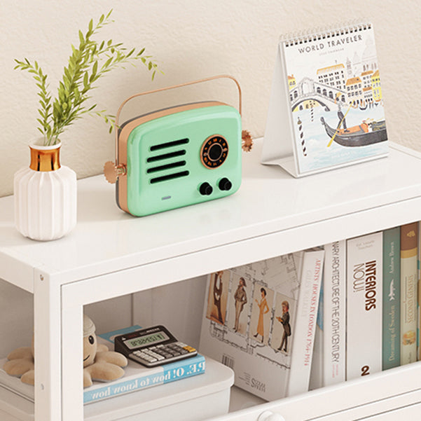 White Bamboo Standard Kids Bookcase Scandinavian Freestanding Bookcase