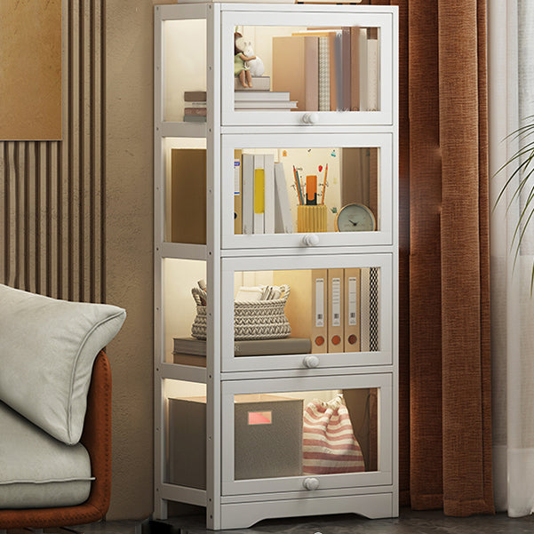 White Bamboo Standard Kids Bookcase Scandinavian Freestanding Bookcase