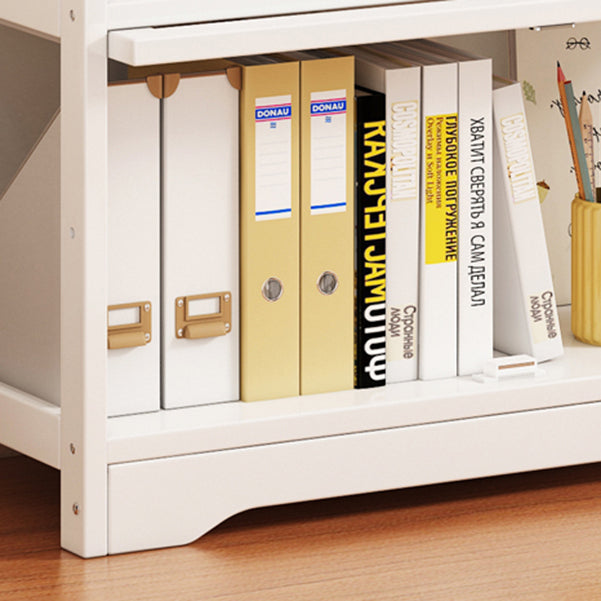 White Bamboo Standard Kids Bookcase Scandinavian Freestanding Bookcase