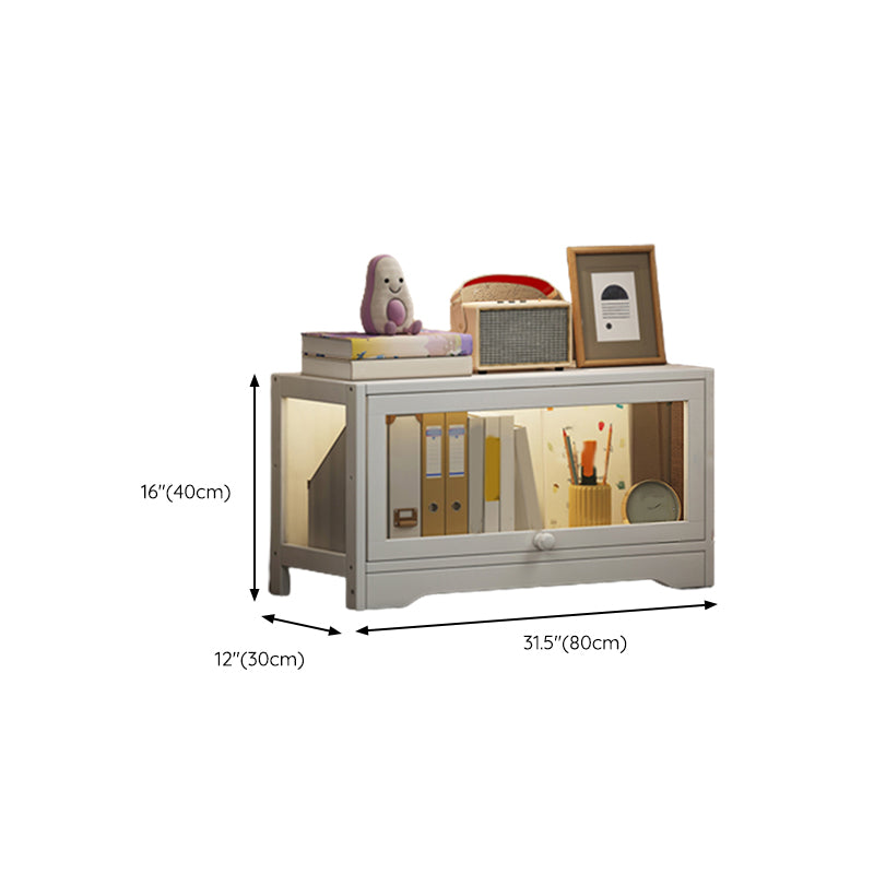 White Bamboo Standard Kids Bookcase Scandinavian Freestanding Bookcase