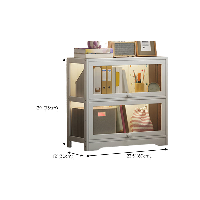 White Bamboo Standard Kids Bookcase Scandinavian Freestanding Bookcase