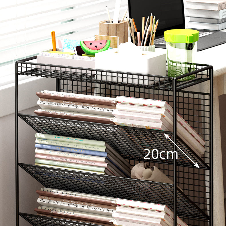 Closed Back Standard Kids Bookcase Scandinavian Bookshelf Metal