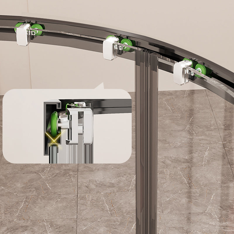 Framed Clear Shower Doors Double Sliding Tempered Shower Bath Door