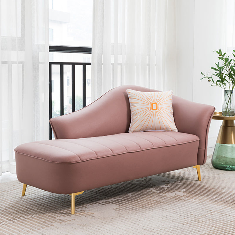 Contemporary Flared Arms Accent Chair One Armed Faux Leather Chaise