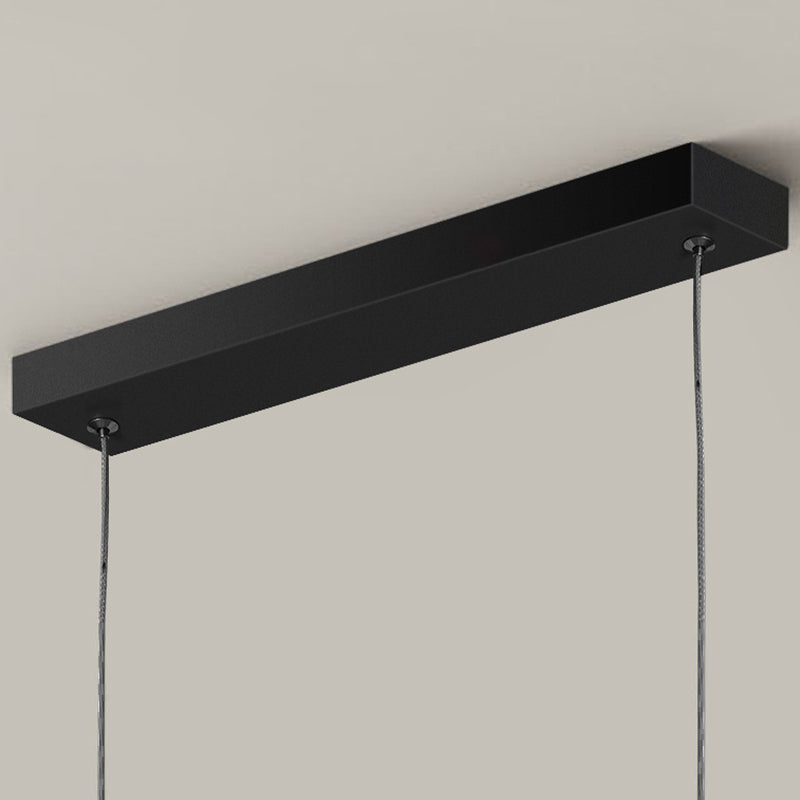 Modernism 2-Light Black/Golden Ceiling Light Metal Kitchen Island Lighting