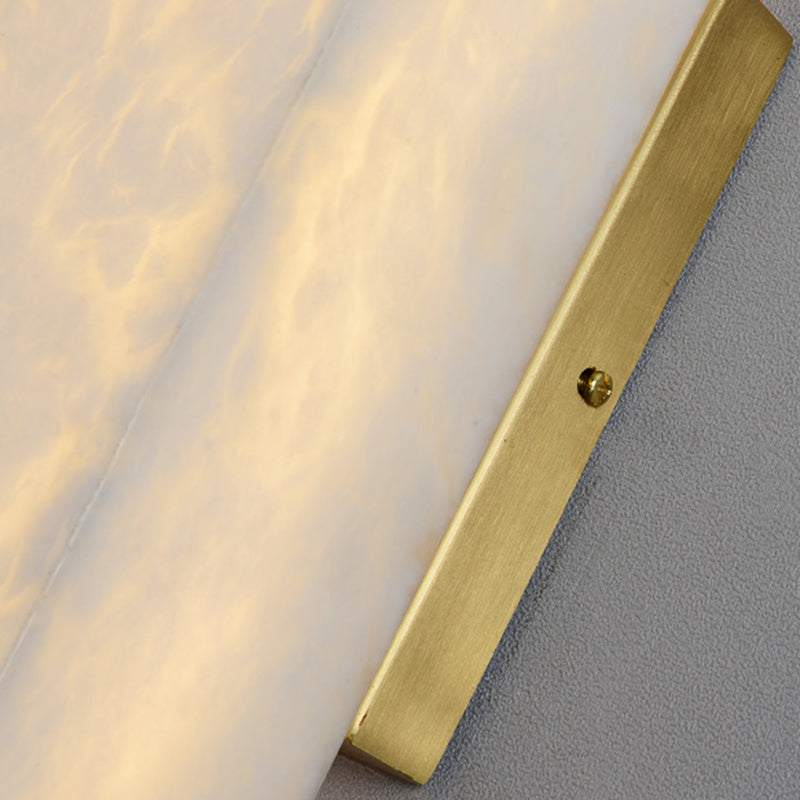 Contemporary Style Copper Wall Light Geometric Shape Wall Lamp for Living Room