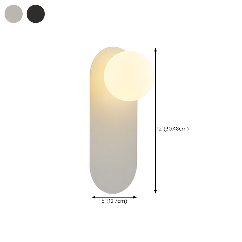 1-Light Modernism Wall Mounted Sconce Glass Wall Light for Foyer