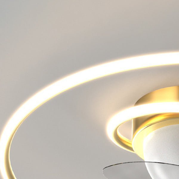 Single White/Golden/Black Ceiling Fan Lamp Unique Modern LED Ceiling Fan Light