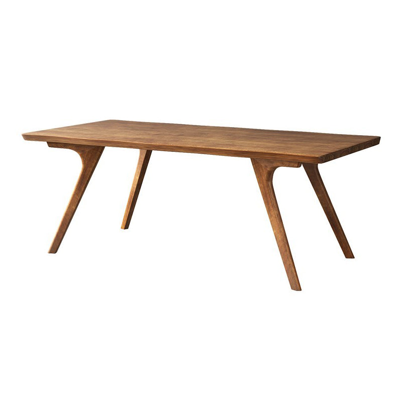 Brown Solid Wood Contemporary Dining Table Set 1/4/5/7 Pcs Dinette Set for Home