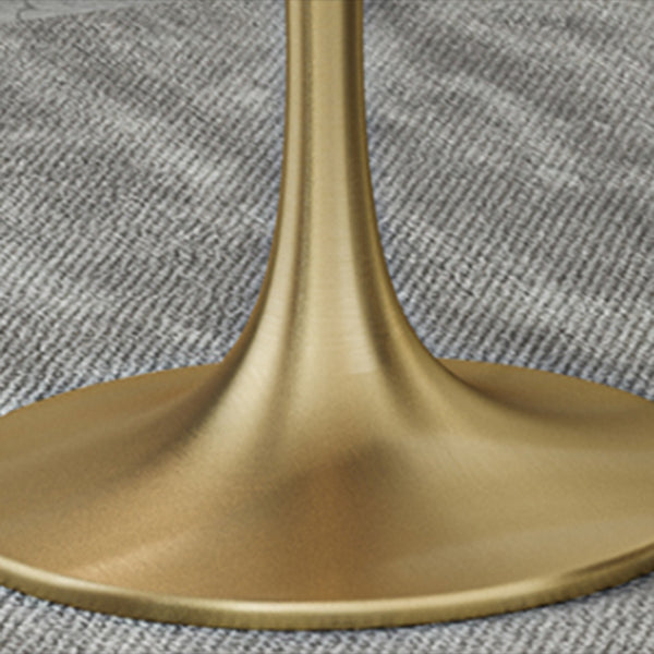 Glam Style Dinette Set 1/4/5 Pcs Round Stone Dinette Table with Solid Chair