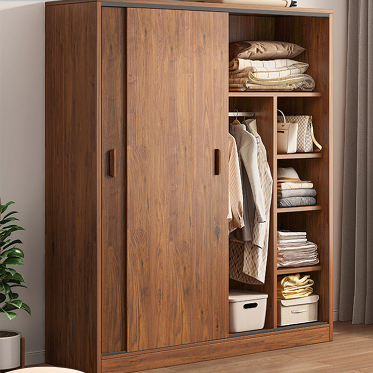 Contemporary Wood Frame Wardrobe Freestanding Wardrobe with 2 Soft Close Doors