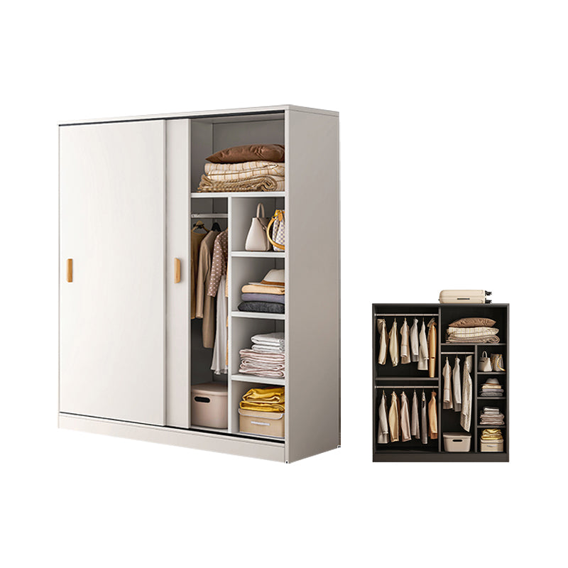 Contemporary Wood Frame Wardrobe Freestanding Wardrobe with 2 Soft Close Doors