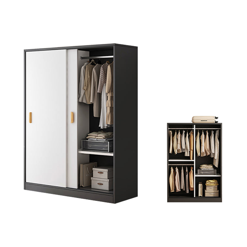 Contemporary Wood Frame Wardrobe Freestanding Wardrobe with 2 Soft Close Doors