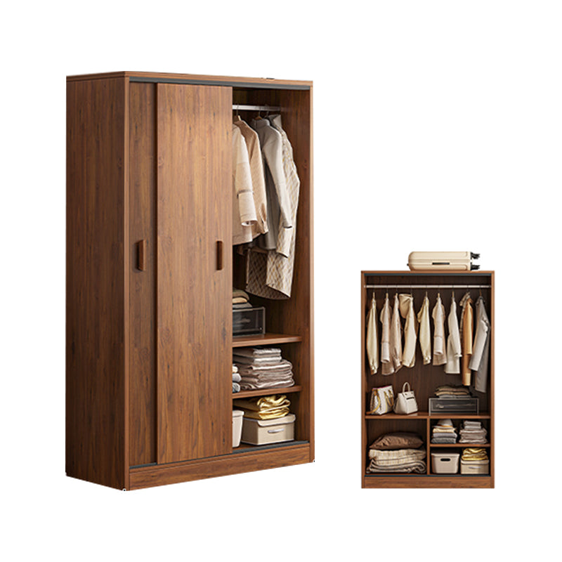 Contemporary Wood Frame Wardrobe Freestanding Wardrobe with 2 Soft Close Doors