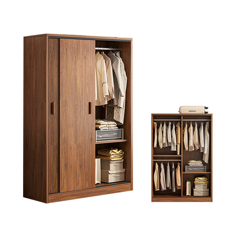 Contemporary Wood Frame Wardrobe Freestanding Wardrobe with 2 Soft Close Doors