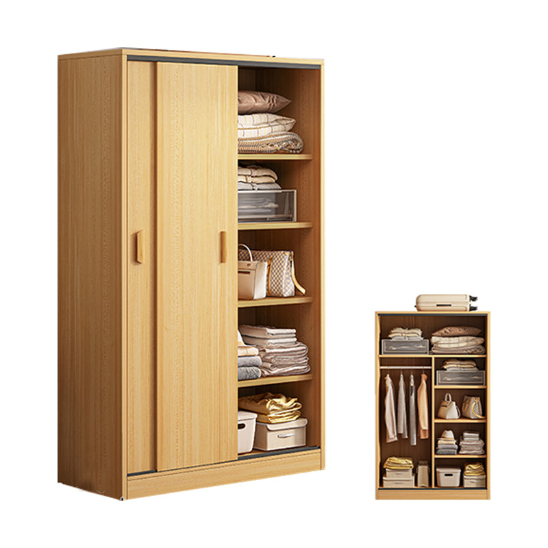 Contemporary Wood Frame Wardrobe Freestanding Wardrobe with 2 Soft Close Doors